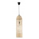 Natural Rattan Black Fabric Wire & Base LED E27 1x12 Watt 230 Volt IP20 Bulb Excluded D: 20 H1: 76 H2: 250 cm Adjustable height