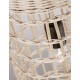 Natural Rattan Black Fabric Wire & Base LED E27 1x12 Watt 230 Volt IP20 Bulb Excluded D: 20 H1: 76 H2: 250 cm Adjustable height