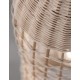 Natural Rattan Black Fabric Wire & Base LED E27 1x12 Watt 230 Volt IP20 Bulb Excluded D: 20 H1: 76 H2: 250 cm Adjustable height