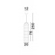 Natural Rattan Black Fabric Wire & Base LED E27 1x12 Watt 230 Volt IP20 Bulb Excluded D: 20 H1: 76 H2: 250 cm Adjustable height