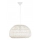 Ivory Rattan White Fabric Wire & Base LED E27 1x12 Watt 230 Volt IP20 Bulb Excluded D: 50.5 H1: 30 H2: 250 cm Adjustable height