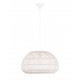 Ivory Rattan White Fabric Wire & Base LED E27 1x12 Watt 230 Volt IP20 Bulb Excluded D: 50.5 H1: 30 H2: 250 cm Adjustable height