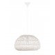 Ivory Rattan White Fabric Wire & Base LED E27 1x12 Watt 230 Volt IP20 Bulb Excluded D: 50.5 H1: 30 H2: 250 cm Adjustable height