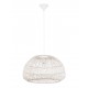 Ivory Rattan White Fabric Wire & Base LED E27 1x12 Watt 230 Volt IP20 Bulb Excluded D: 50.5 H1: 30 H2: 250 cm Adjustable height