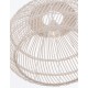 Ivory Rattan White Fabric Wire & Base LED E27 1x12 Watt 230 Volt IP20 Bulb Excluded D: 50.5 H1: 30 H2: 250 cm Adjustable height