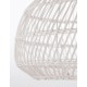 Ivory Rattan White Fabric Wire & Base LED E27 1x12 Watt 230 Volt IP20 Bulb Excluded D: 50.5 H1: 30 H2: 250 cm Adjustable height