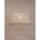 Ivory Rattan White Fabric Wire & Base LED E27 1x12 Watt 230 Volt IP20 Bulb Excluded D: 50.5 H1: 30 H2: 250 cm Adjustable height