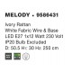 Ivory Rattan White Fabric Wire & Base LED E27 1x12 Watt 230 Volt IP20 Bulb Excluded D: 50.5 H1: 30 H2: 250 cm Adjustable height