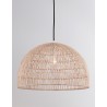 Natural Rattan Black Fabric Wire & Base LED E27 1x12 Watt 230 Volt IP20 Bulb Excluded D: 40 H1: 25 H2: 250 cm Adjustable height