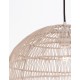 Natural Rattan Black Fabric Wire & Base LED E27 1x12 Watt 230 Volt IP20 Bulb Excluded D: 40 H1: 25 H2: 250 cm Adjustable height