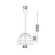 Natural Rattan Black Fabric Wire & Base LED E27 1x12 Watt 230 Volt IP20 Bulb Excluded D: 40 H1: 25 H2: 250 cm Adjustable height