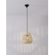 Natural Rattan Black Fabric Wire & Base LED E27 1x12 Watt 230 Volt IP20 Bulb Excluded D: 27 H 1: 26.5 H 2: 180 cm Adjustable h