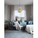 Natural Rattan Black Fabric Wire & Base LED E27 1x12 Watt 230 Volt IP20 Bulb Excluded D: 30 H 1: 35 H 2: 185 cm Adjustable hei