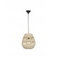 Natural Rattan Black Fabric Wire & Base LED E27 1x12 Watt 230 Volt IP20 Bulb Excluded D: 30 H 1: 35 H 2: 185 cm Adjustable hei