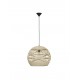 Natural Rattan Black Fabric Wire & Base LED E27 1x12 Watt 230 Volt IP20 Bulb Excluded D: 48.5 H1: 41.5 H2: 205 cm Adjustable h