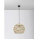 Natural Rattan Black Fabric Wire & Base LED E27 1x12 Watt 230 Volt IP20 Bulb Excluded D: 48.5 H1: 41.5 H2: 205 cm Adjustable h