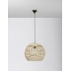 Natural Rattan Black Fabric Wire & Base LED E27 1x12 Watt 230 Volt IP20 Bulb Excluded D: 48.5 H1: 41.5 H2: 205 cm Adjustable h