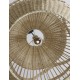 Natural Rattan Black Fabric Wire & Base LED E27 1x12 Watt 230 Volt IP20 Bulb Excluded D: 48.5 H1: 41.5 H2: 205 cm Adjustable h
