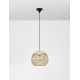 Natural Rattan Black Fabric Wire & Base LED E27 1x12 Watt 230 Volt IP20 Bulb Excluded D: 30 H1: 26 H2: 195 cm Adjustable heigh