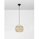 Natural Rattan Black Fabric Wire & Base LED E27 1x12 Watt 230 Volt IP20 Bulb Excluded D: 30 H1: 26 H2: 195 cm Adjustable heigh