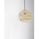 Natural Rattan Black Fabric Wire & Base LED E27 1x12 Watt 230 Volt IP20 Bulb Excluded D: 30 H1: 26 H2: 195 cm Adjustable heigh