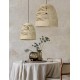 Natural Rattan Black Fabric Wire & Base LED E27 1x12 Watt 230 Volt IP20 Bulb Excluded D: 46 H 1: 46 H 2: 200 cm Adjustable hei