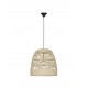 Natural Rattan Black Fabric Wire & Base LED E27 1x12 Watt 230 Volt IP20 Bulb Excluded D: 46 H 1: 46 H 2: 200 cm Adjustable hei