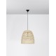 Natural Rattan Black Fabric Wire & Base LED E27 1x12 Watt 230 Volt IP20 Bulb Excluded D: 46 H 1: 46 H 2: 200 cm Adjustable hei