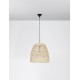 Natural Rattan Black Fabric Wire & Base LED E27 1x12 Watt 230 Volt IP20 Bulb Excluded D: 46 H 1: 46 H 2: 200 cm Adjustable hei