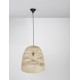 Natural Rattan Black Fabric Wire & Base LED E27 1x12 Watt 230 Volt IP20 Bulb Excluded D: 46 H 1: 46 H 2: 200 cm Adjustable hei