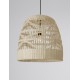 Natural Rattan Black Fabric Wire & Base LED E27 1x12 Watt 230 Volt IP20 Bulb Excluded D: 46 H 1: 46 H 2: 200 cm Adjustable hei