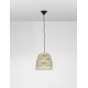 Natural Rattan Black Fabric Wire & Base LED E27 1x12 Watt 230 Volt IP20 Bulb Excluded D: 30 H 1: 30 H 2: 185 cm Adjustable heigh