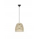 Natural Rattan Black Fabric Wire & Base LED E27 1x12 Watt 230 Volt IP20 Bulb Excluded D: 30 H 1: 30 H 2: 185 cm Adjustable heigh