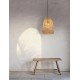 Natural Rattan Black Fabric Wire & Base LED E27 1x12 Watt 230 Volt IP20 Bulb Excluded D: 30 H1: 43 H2: 190 cm Adjustable heigh