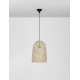 Natural Rattan Black Fabric Wire & Base LED E27 1x12 Watt 230 Volt IP20 Bulb Excluded D: 30 H1: 43 H2: 190 cm Adjustable heigh