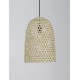Natural Rattan Black Fabric Wire & Base LED E27 1x12 Watt 230 Volt IP20 Bulb Excluded D: 30 H1: 43 H2: 190 cm Adjustable heigh