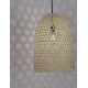 Natural Rattan Black Fabric Wire & Base LED E27 1x12 Watt 230 Volt IP20 Bulb Excluded D: 30 H1: 43 H2: 190 cm Adjustable heigh