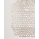 Ivory Rattan White Fabric Wire & Base LED E27 1x12 Watt 230 Volt IP20 Bulb Excluded D: 35 H1: 44 H2: 250 cm Adjustable height 