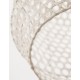 Ivory Rattan White Fabric Wire & Base LED E27 1x12 Watt 230 Volt IP20 Bulb Excluded D: 35 H1: 44 H2: 250 cm Adjustable height 