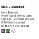 Ivory Rattan White Fabric Wire & Base LED E27 1x12 Watt 230 Volt IP20 Bulb Excluded D: 35 H1: 44 H2: 250 cm Adjustable height 
