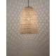 Natural Rattan Black Fabric Wire & Base LED E27 1x12 Watt 230 Volt IP20 Bulb Excluded D: 40.5 H1: 58.5 H2: 250 cm Adjustable he