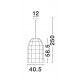 White Rattan White Fabric Wire & Base LED E27 1x12 Watt 230 Volt IP20 Bulb Excluded D: 40.5 H1: 58.5 H2: 250 cm Adjustable heig