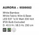 White Rattan White Fabric Wire & Base LED E27 1x12 Watt 230 Volt IP20 Bulb Excluded D: 40.5 H1: 58.5 H2: 250 cm Adjustable heig