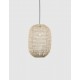 Natural Rattan Black Fabric Wire & Base LED E27 1x12 Watt 230 Volt IP20 Bulb Excluded D: 30 H1: 42 H2: 250 cm Adjustable height