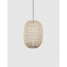 Natural Rattan Black Fabric Wire & Base LED E27 1x12 Watt 230 Volt IP20 Bulb Excluded D: 30 H1: 42 H2: 250 cm Adjustable height
