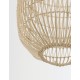 Natural Rattan Black Fabric Wire & Base LED E27 1x12 Watt 230 Volt IP20 Bulb Excluded D: 30 H1: 42 H2: 250 cm Adjustable height