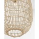 Natural Rattan Black Fabric Wire & Base LED E27 1x12 Watt 230 Volt IP20 Bulb Excluded D: 30 H1: 42 H2: 250 cm Adjustable height
