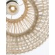 Natural Rattan Black Fabric Wire & Base LED E27 1x12 Watt 230 Volt IP20 Bulb Excluded D: 30 H1: 42 H2: 250 cm Adjustable height