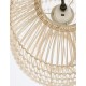 Natural Rattan Black Fabric Wire & Base LED E27 1x12 Watt 230 Volt IP20 Bulb Excluded D: 30 H1: 42 H2: 250 cm Adjustable height