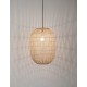 Natural Rattan Black Fabric Wire & Base LED E27 1x12 Watt 230 Volt IP20 Bulb Excluded D: 30 H1: 42 H2: 250 cm Adjustable height